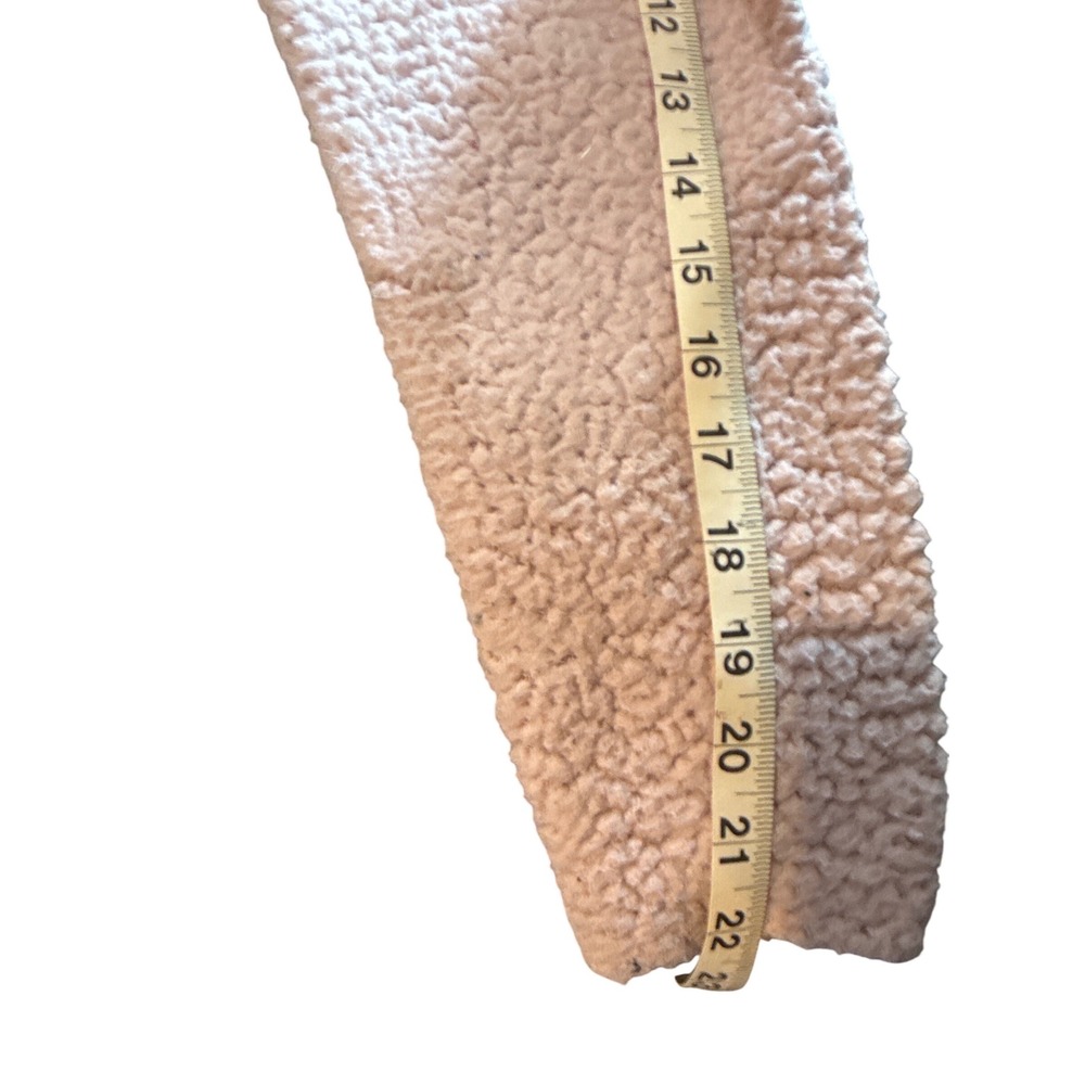 PINK Victoria's Secret Womens XS Pink Sherpa Quarter Zip Pullover Fleece Top - Picture 8 of 8